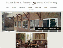 Tablet Screenshot of hannahbrothersfurniture.com